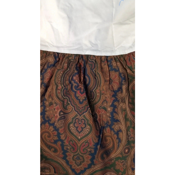 RALPH LAUREN RUE DES ARTISTES PAISLEY QUEEN BED SKIRT SPLIT CORNERS New - Picture 3 of 5